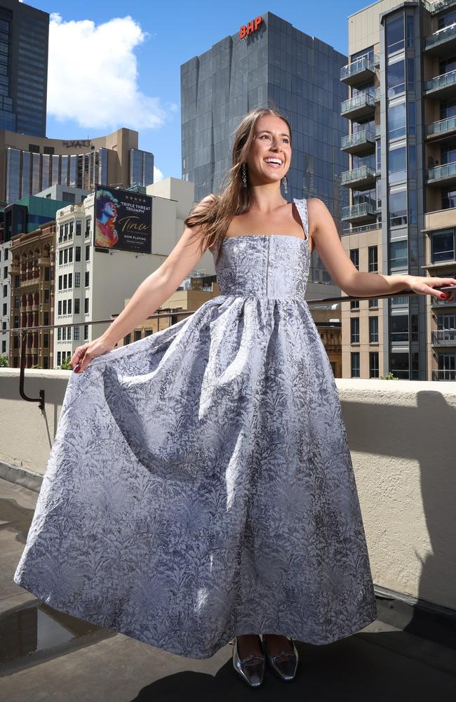 Gouman struts her stuff on Melbourne Town Hall rooftop. Picture: David Caird