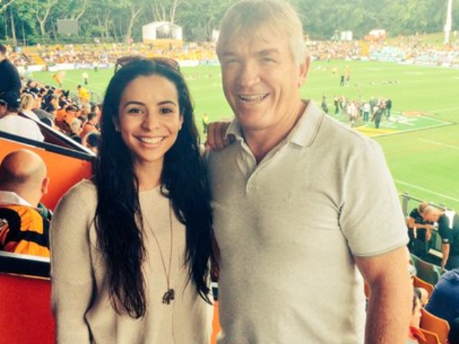 Kat Hoyos with Garry Jack at Leichhardt Oval.