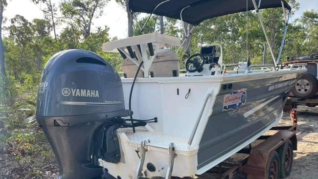 Nhulunbuy resident Steve Georgonicas said he was sleeping in his boat during a fishing trip in Arnhem Bay on Friday night when an aggressive croc attacked the boat. Picture: Steve Georgonicas