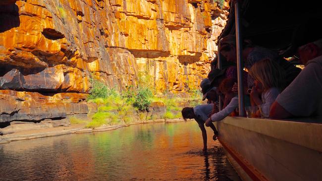 Swapping the land for the water for a while. Picture: Leah McLennan