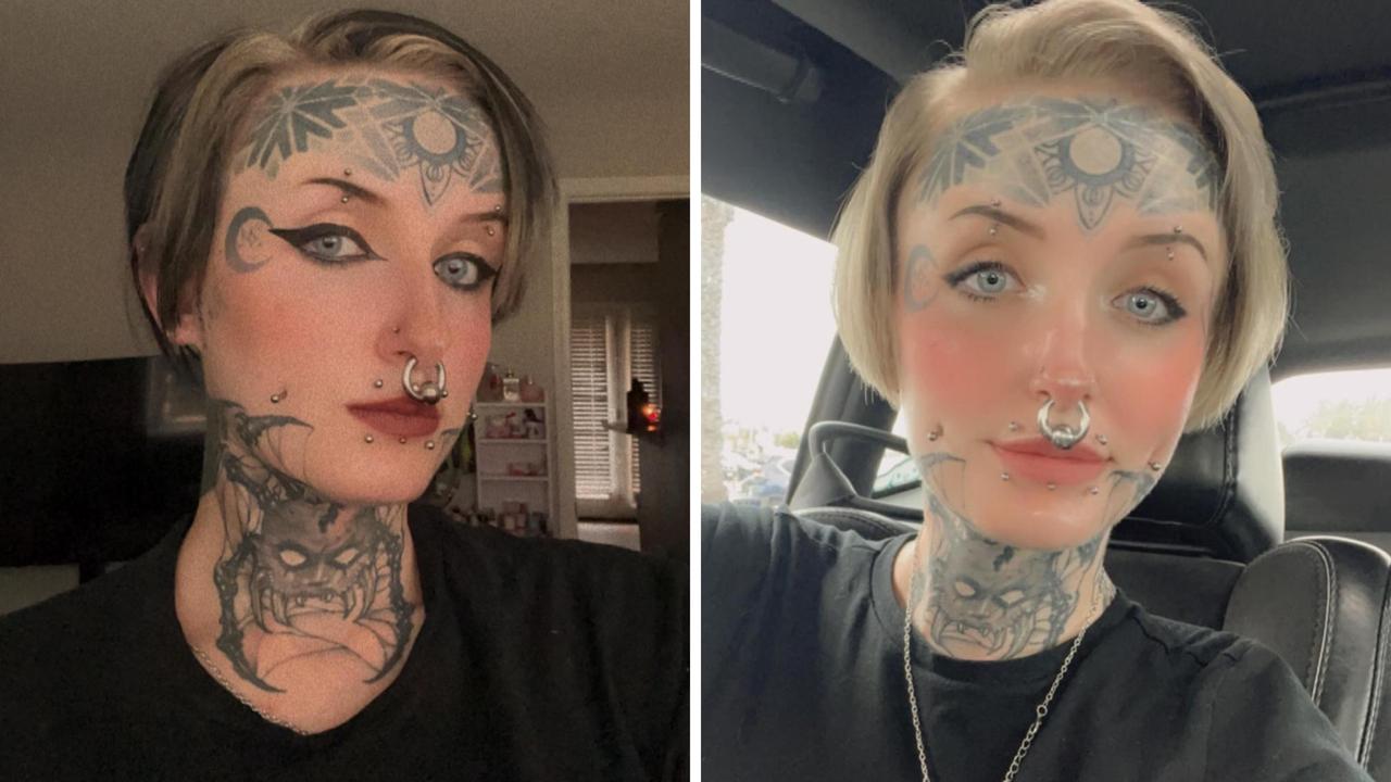 Tattooed woman mad about job rejection