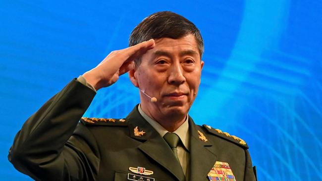 Li Shangfu was removed as defence minister in October. Picture: AFP