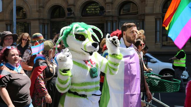 TasPride pride march Hobart 2025. Picture: Elise Kaine