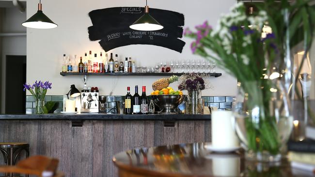 A long timber bar welcomes diners to Fico Bistro and Vino. Picture: SAM ROSEWARNE