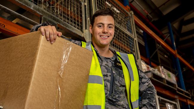 Able Seaman Maritime Logistics Supply Chain Lachlan Johnston at HMAS Cairns, QLD. Picture: supplied