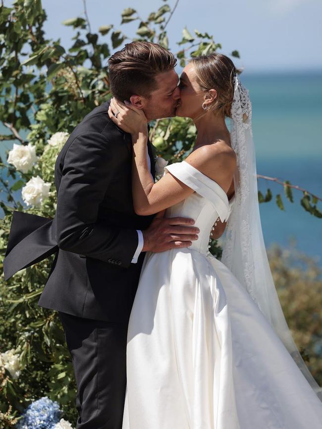 Brooke Hogan and Myles Pitt at their no-expenses-spared wedding. Picture: Instagram