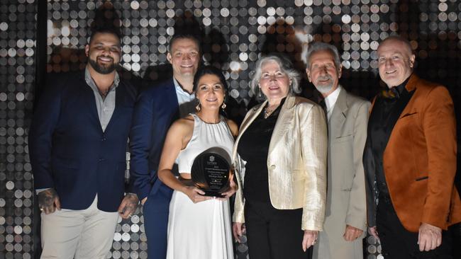 Business of the Year award winner: Jacaranda Family Dental. Photo: Adam and Samantha Bradshaw, Rae Gate, Murray Beuton, Sean Conelly and Rens Poals.