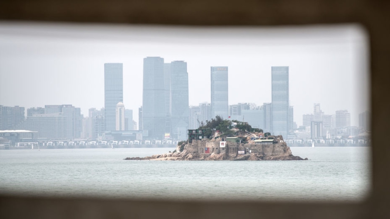 China as seen from one of the military installations on Kinmen, an island that belongs to Taiwan. Picture: Carl Court/Getty Images.