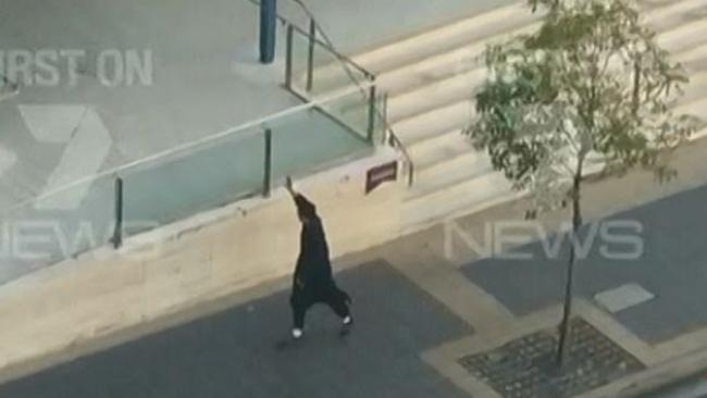 Channel Seven footage of the moment Farhad Jabar started firing a gun in front of Parramatta police station, killing NSW police worker Curtis Cheng.