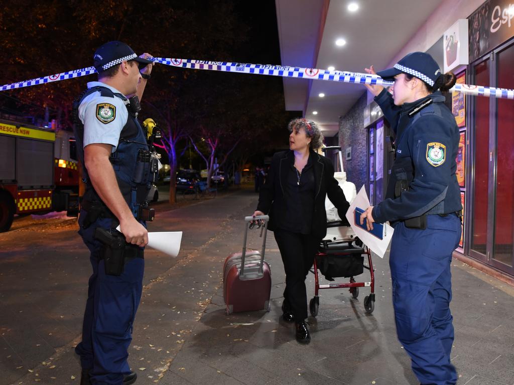 Residents were told to get out of their homes after a large crack appeared and the building was noticed moving. Picture: Flavio Brancaleone