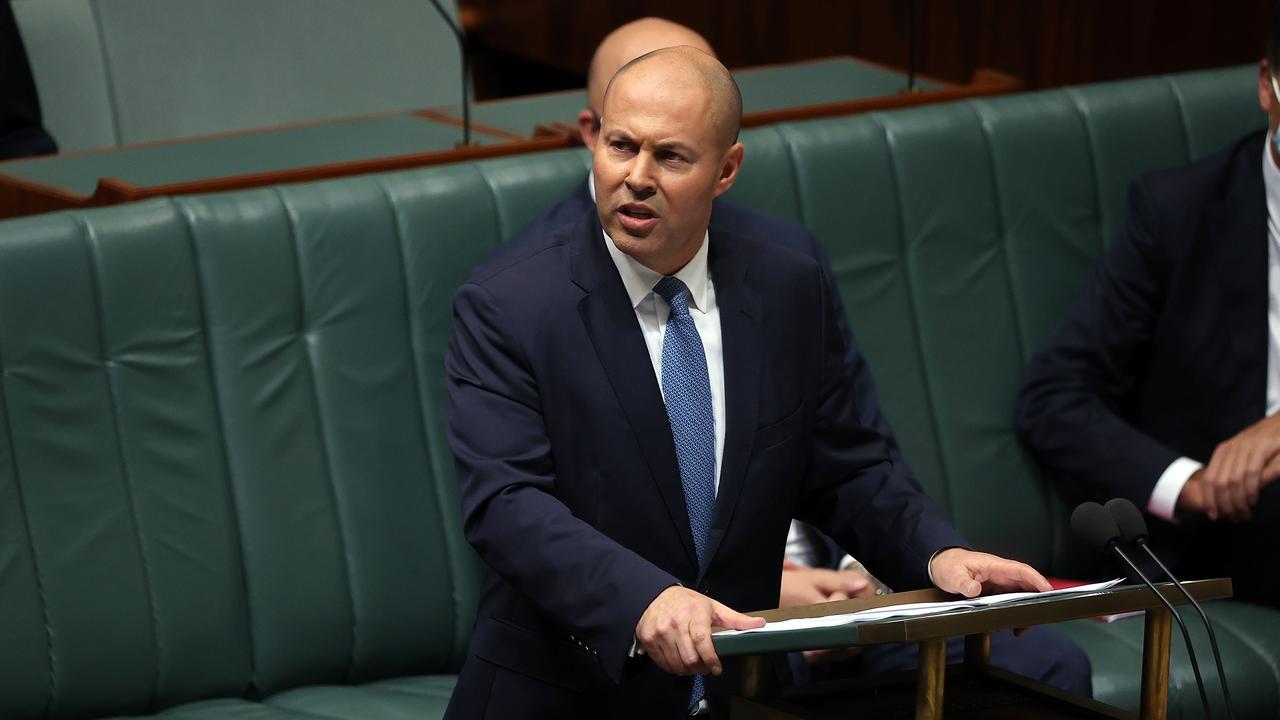 Treasurer Josh Frydenberg after delivering his 2022 Budget speech in the House of Representatives. Picture: NCA NewsWire / Gary Ramage