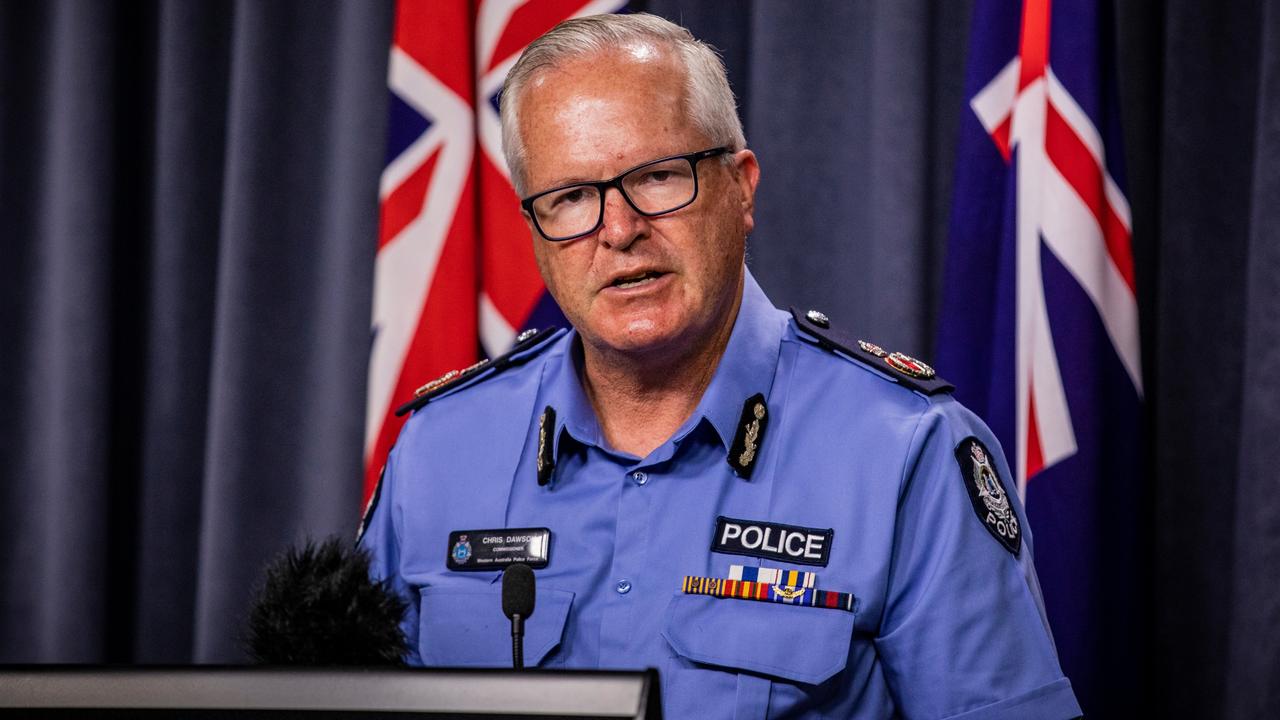 WA Police Commissioner Chris Dawson broke the news late on Tuesday. NCA NewsWire / Tony McDonough