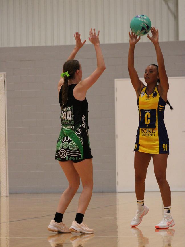 HART Sapphire Series round 1 2024 (Ruby league) Darling Downs Panthers v Bond University Bull Sharks Netball