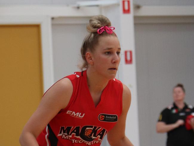 Mackay Meteorettes guard Paris Santacaterina. Picture: Basketball Queensland