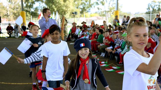 Cambridge Gardens Public School, the Penrith region’s most utilised school, held its very own Olympics ceremony in August, where each class represented a different country. Picture: Carmela Roche