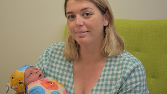 Kristen and baby Thomas Elliott at Longreach Hospital.