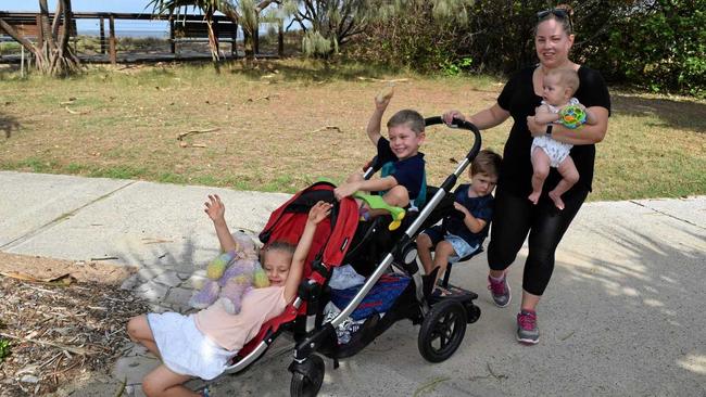 IN CHARGE: Cassie Taylor-Gibson has her hands full with four children. Picture: Eden Boyd