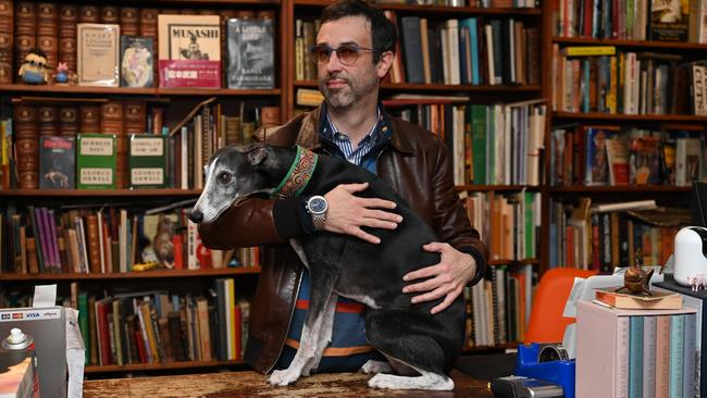 Ben O’Connell with his dog, Oscar. Picture: Naomi Jellicoe