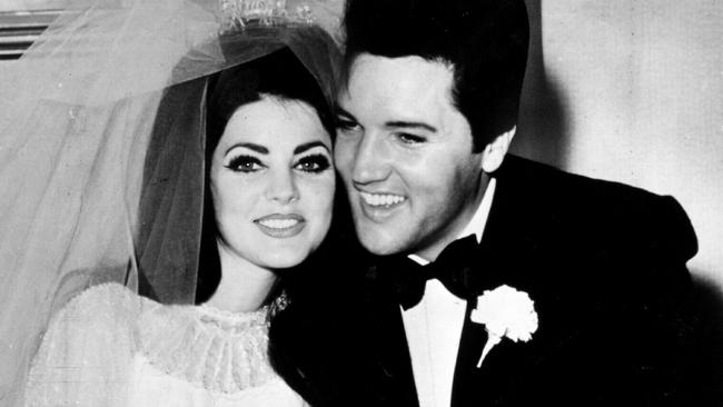 Singer Elvis Presley marries Priscilla Beaulieu in 1967. Picture: Supplied