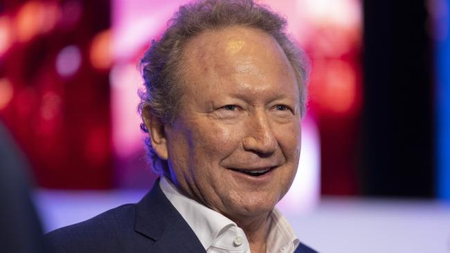 Andrew Forrest’s Squadron Energy has submitted its bid for control of Sun Cable. Picture: AAP Image/Matt Jelonek