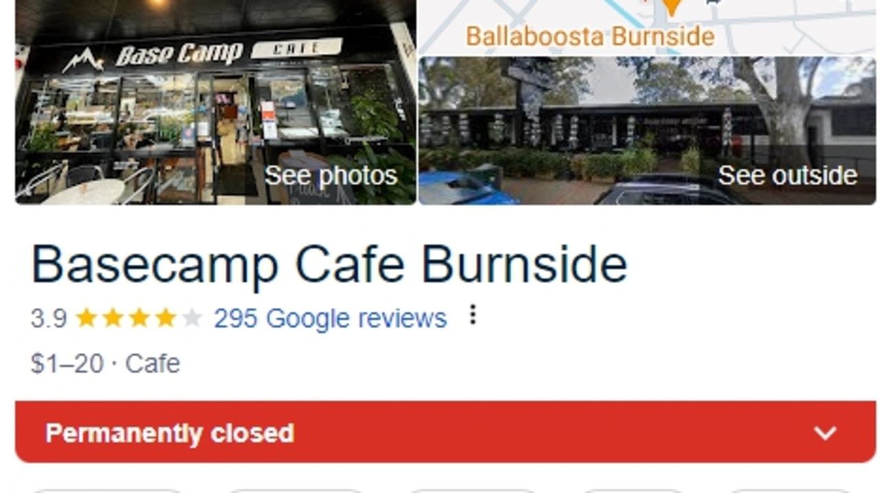 Basecamp Cafe Burnside has quietly shut its doors. Picture: Google