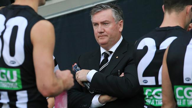 President Eddie McGuire after Collingwood’s loss to Carlton. Picture: Wayne Ludbey