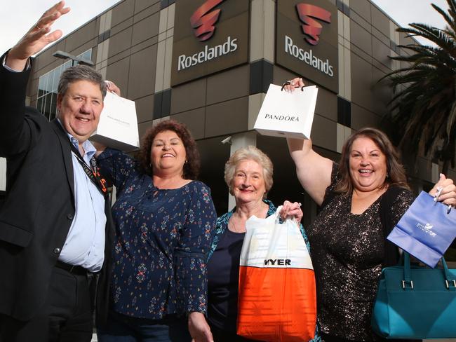 Roselands Centre manager Leigh Galvin, Vikki Fisher, Marie Boa and Cherryn Xenos have plenty to smile about. Picture: Robert Pozo