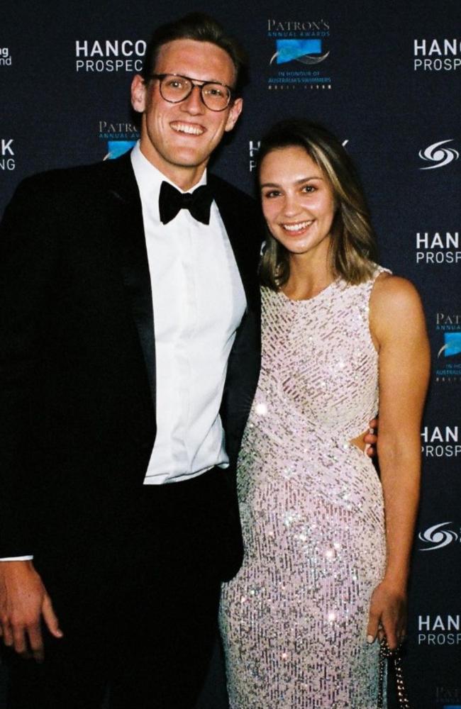 Ella Walter is the fiancee of Olympic gold medallist swimmer Mack Horton. Picture: Instagram / Mack Horton