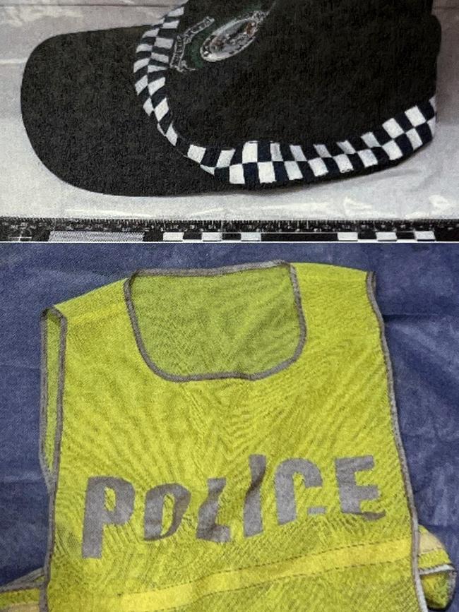 NSW Police gear seized in the raid.