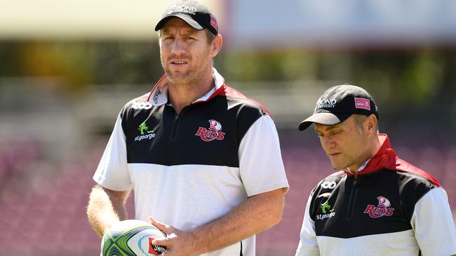 Brad Thorn (left) has reinforced the Queensland scrum.