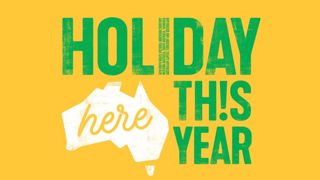 The ‘Holiday Here This Year’ campaign poster.