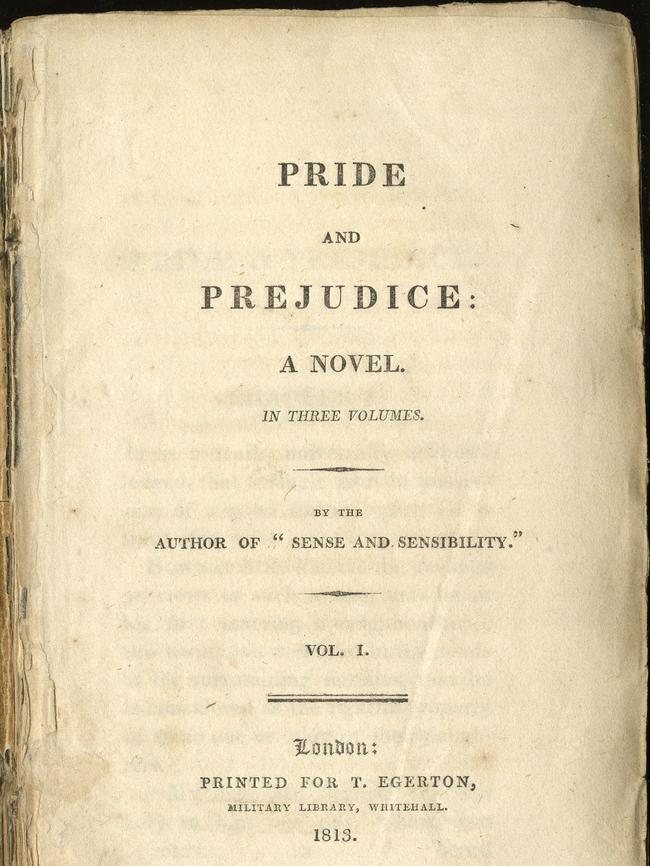 The title page of the first edition of Jane Austen's ‘Pride and Prejudice’, published January 28, 1813.