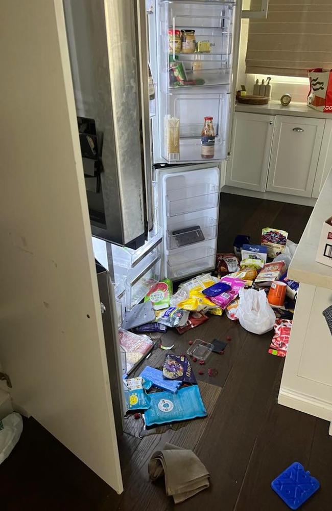 The mess left in the kitchen. Picture: supplied