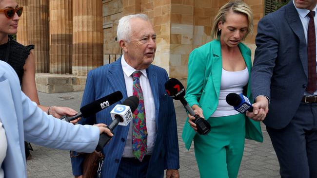 Anastasia Marshall’s lawyer Nick Vadasz leaves the Adelaide Magistrates Court on Friday. Picture: NCA NewsWire / Kelly Barnes