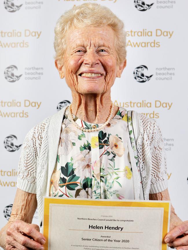 Northern Beaches Council senior citizen of the year Helen Hendry.