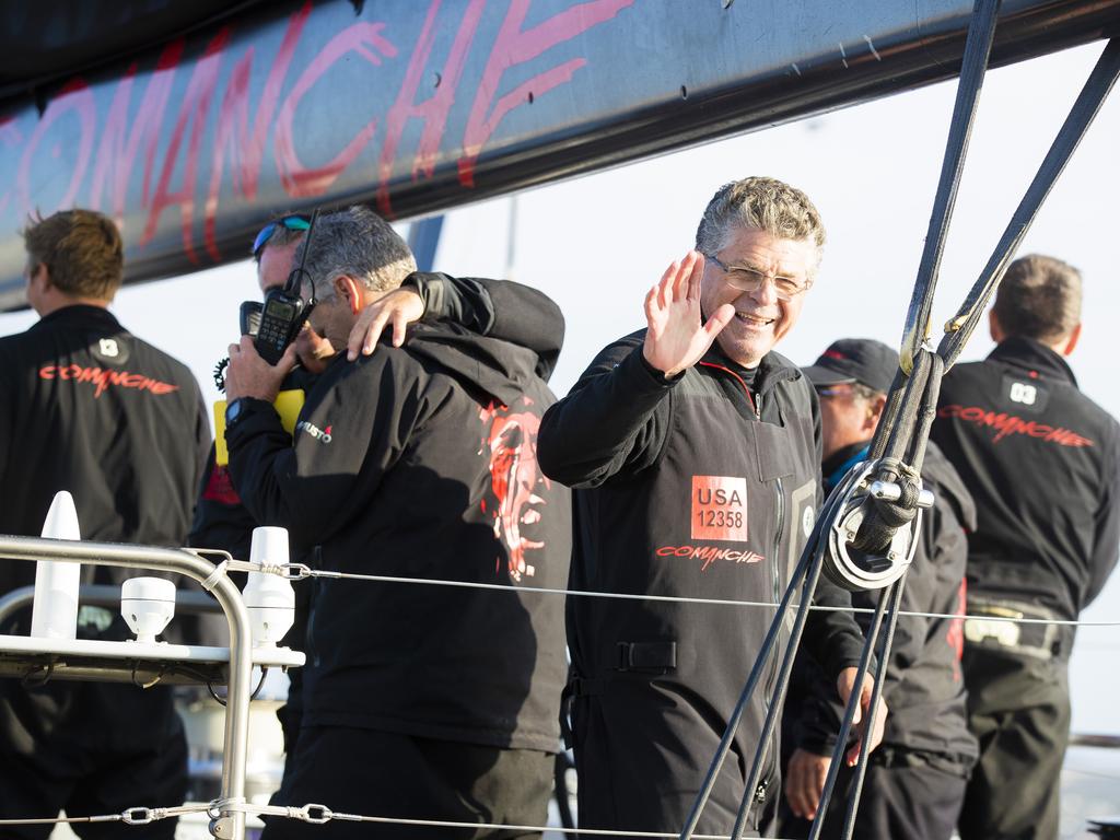 Jim Cooney and the Comanche crew begin their celebrations.