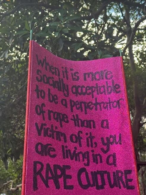 A large crowd has gathered in Sydney to protest against gender based violence. Picture: Instagram