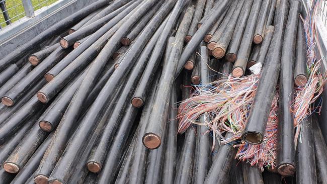 Police said the stolen cable is estimated to weigh over a tonne. Picture: SA Police