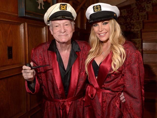 Hugh Hefner and Crystal Hefner, happily married despite a 60-year age gap. Picture: Getty