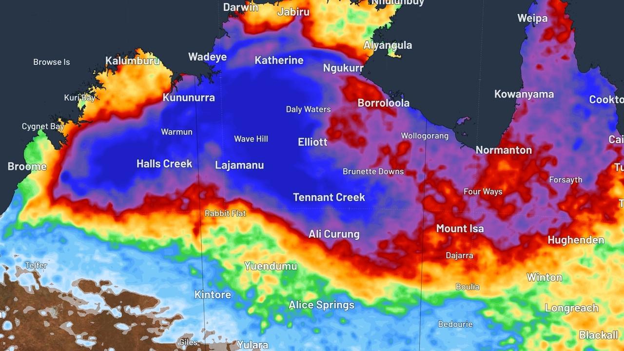 Forecast of accumulated rain in the week leading to January 23 according to the ECMWF-HRES model. Photo: WeatherZone