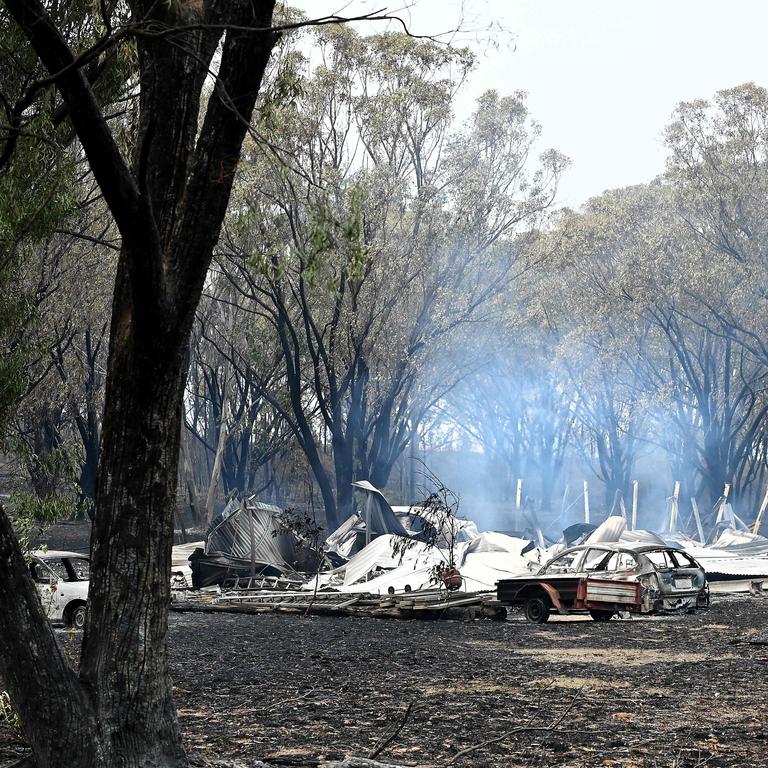 One of the homes lost in the fires. Fire damage around Dalveen (near Warwick) Bushfires burning through the Southern Downs regional area near the Queensland to NSW border. Picture: NCA NewsWIRE / John Gass