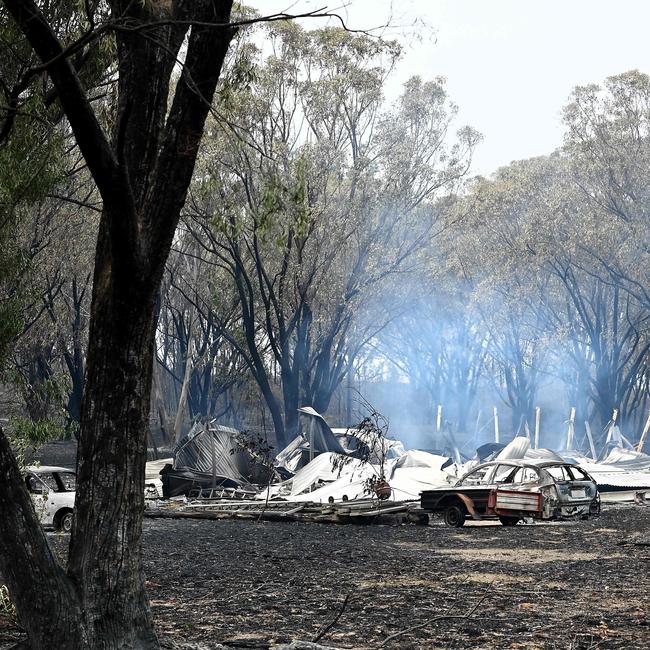 One of the homes lost in the fires. Fire damage around Dalveen (near Warwick) Bushfires burning through the Southern Downs regional area near the Queensland to NSW border. Picture: NCA NewsWIRE / John Gass