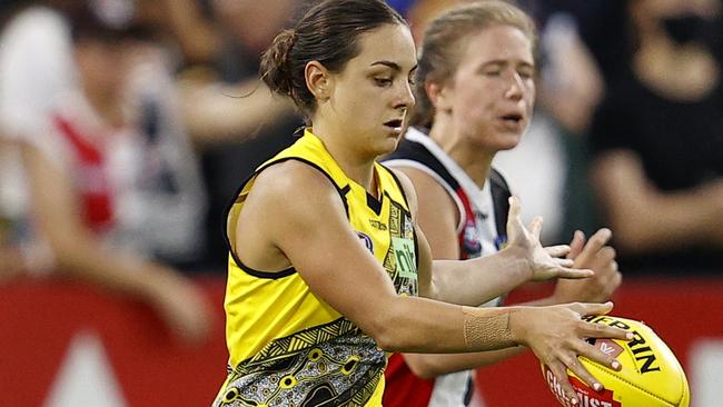 Monique Conti was instrumental Richmond’s huge win. Picture: Getty Images