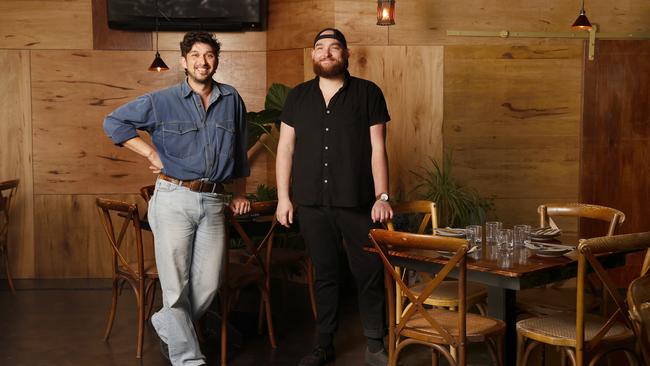 Co-owner Travis Oddie with head chef Jacob MacKenzie at ne Hobart restaurant Lost in Asia. Picture: Nikki Davis-Jones