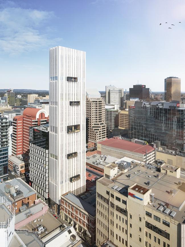 Artist impressions of Hines Property’s $85 million student accommodation tower on Twin St.