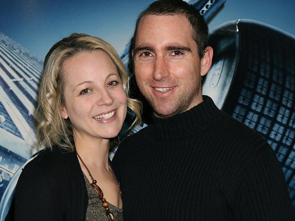 Carrie Bickmore with late husband Greg Lange. Picture: Julie Kiriacoudis