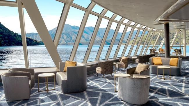 The Spinnaker Lounge on the Norwegian Spirit, which was renovated during the pandemic. It will be based in Sydney and Auckland for the southern summer.