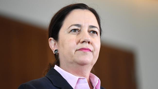 Queensland Premier Annastacia Palaszczuk speaks during a press conference to provide a COVID-19 update. Picture: NCA NewsWire/Dan Peled