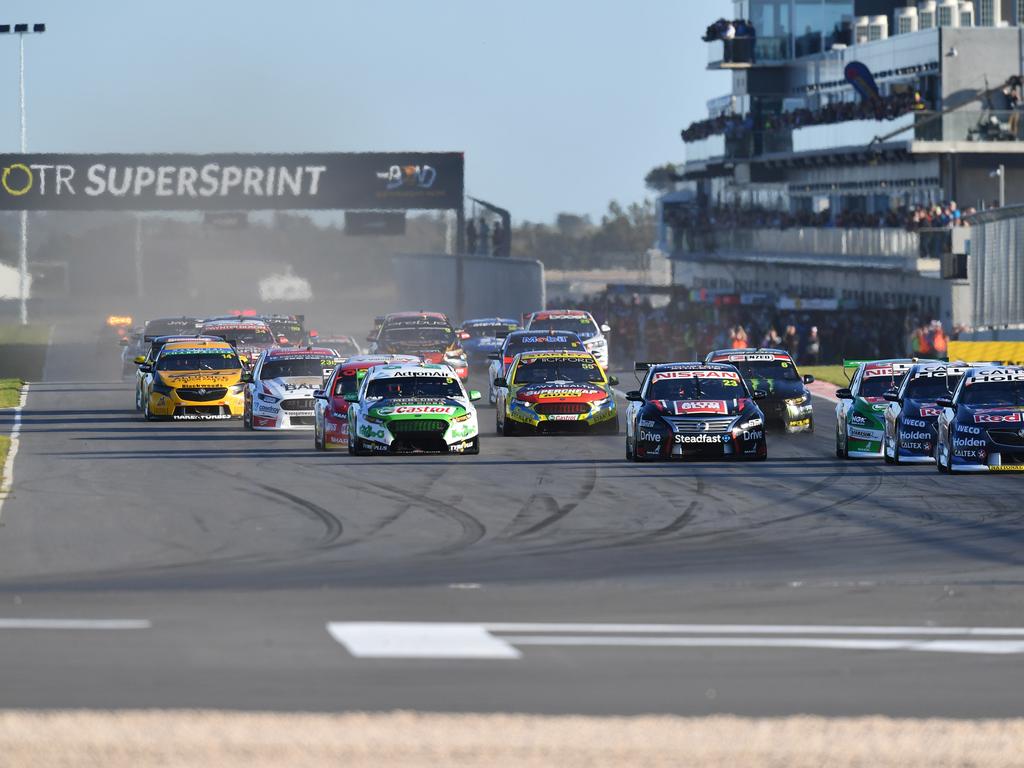 Action from the OTR SuperSprint at The Bend Motorsport Park. AAP Image/David Mariuz