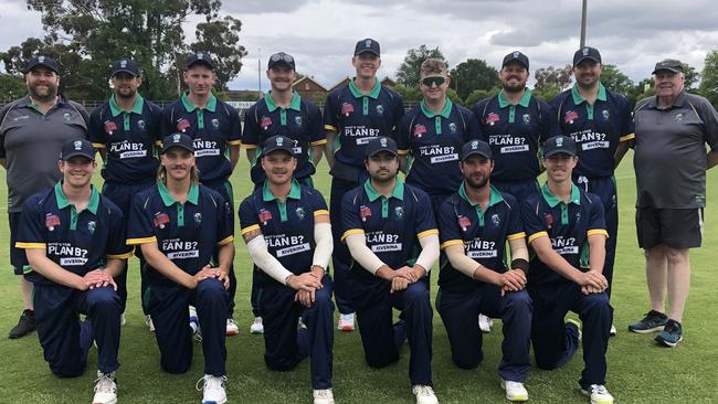 The Riverina open men's cricket team that won Pool B of the 2023/24 Country Bash in Orange. Picture: Country Cricket NSW